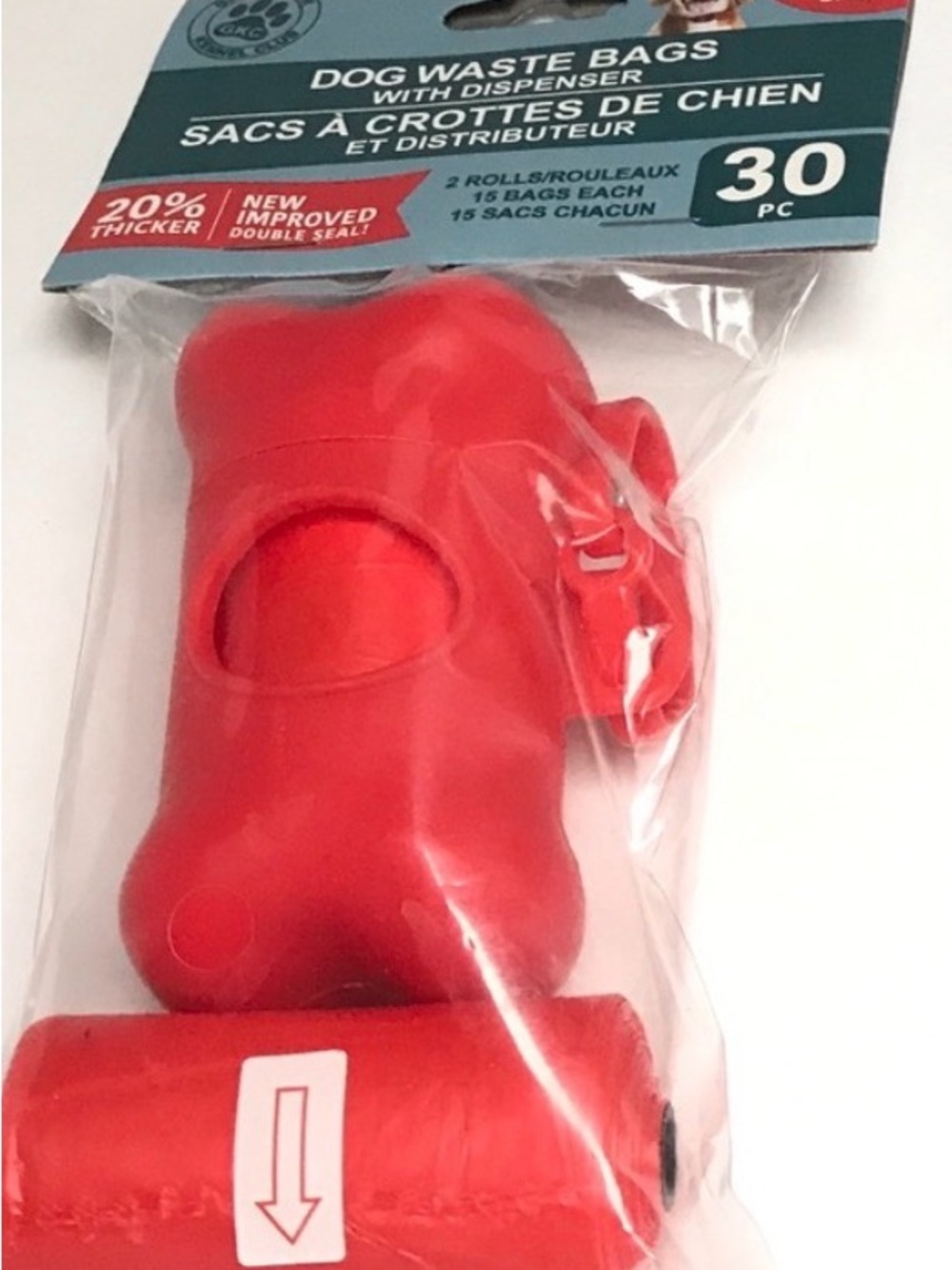 Dog or pet waste bags & dispenser set - 30 count